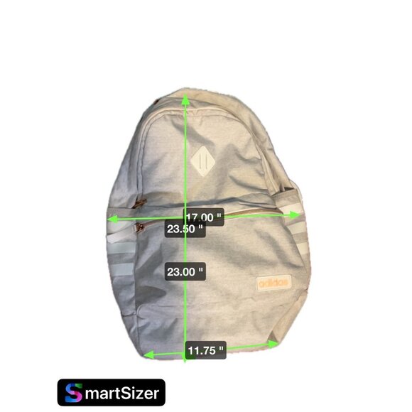 Adidas Unisex Classic 3S III Laptop Backpack Storage White Rose Gold Unisex - Picture 5 of 6